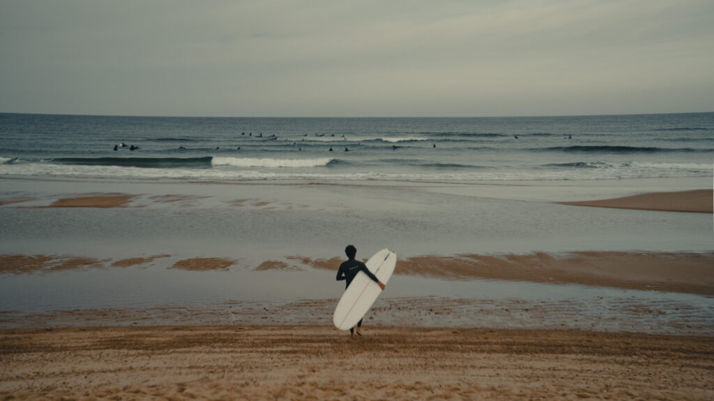 Longboarder in Vieux Boucau